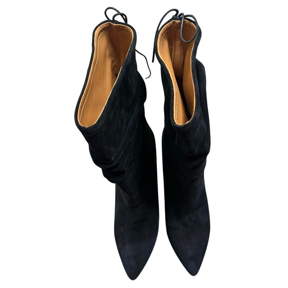 IRO Suede Gathered Slouch Boots Women's Black Size 41